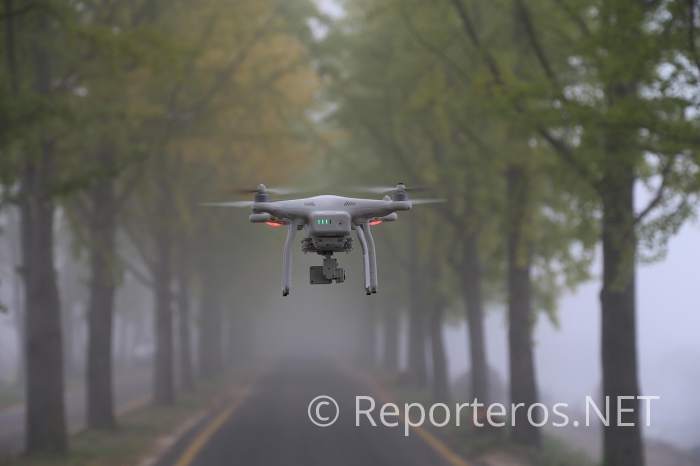 Avanzando en tomas bajas es buena idea acompañar desde atrás al dron.